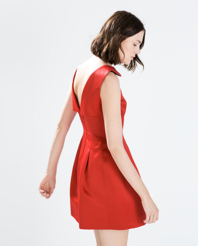 vestido rojo zara