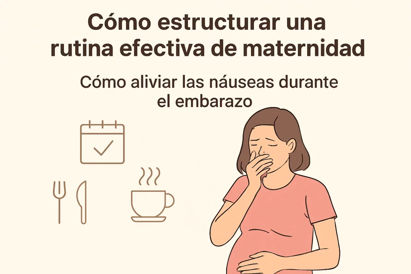 cómo estructurar una rutina efectiva de maternidad Cómo aliviar las náuseas durante el embarazo