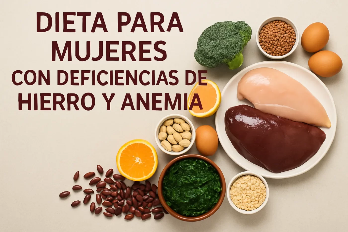 Dieta para mujeres con deficiencias de hierro y anemia
