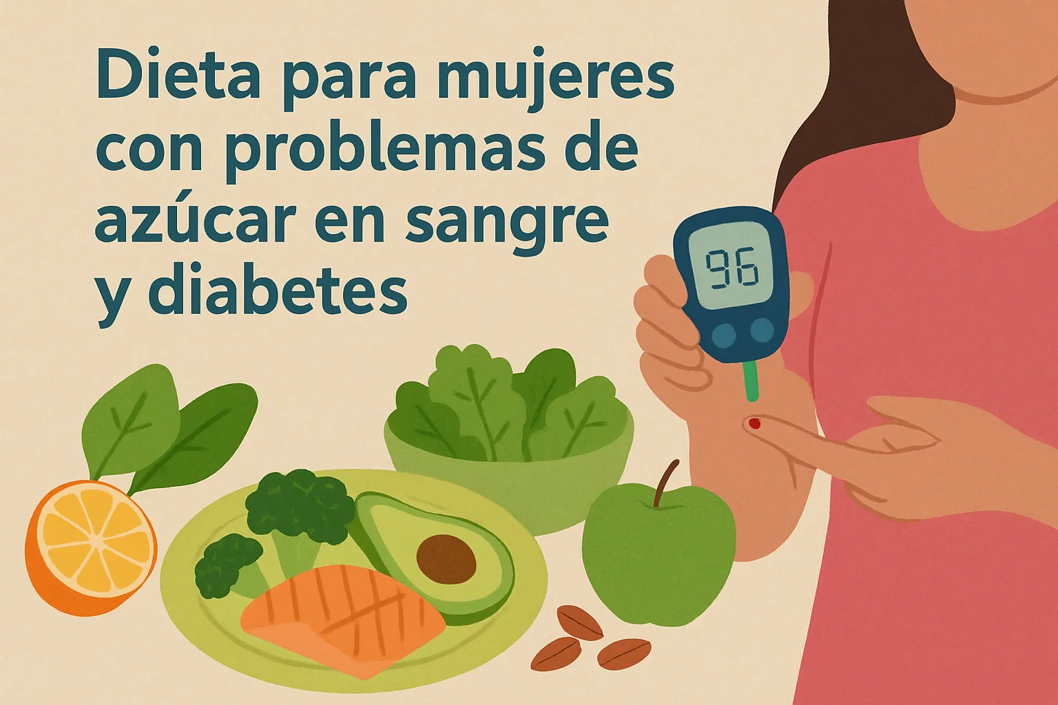 Dieta para mujeres con problemas de azúcar en sangre y diabetes