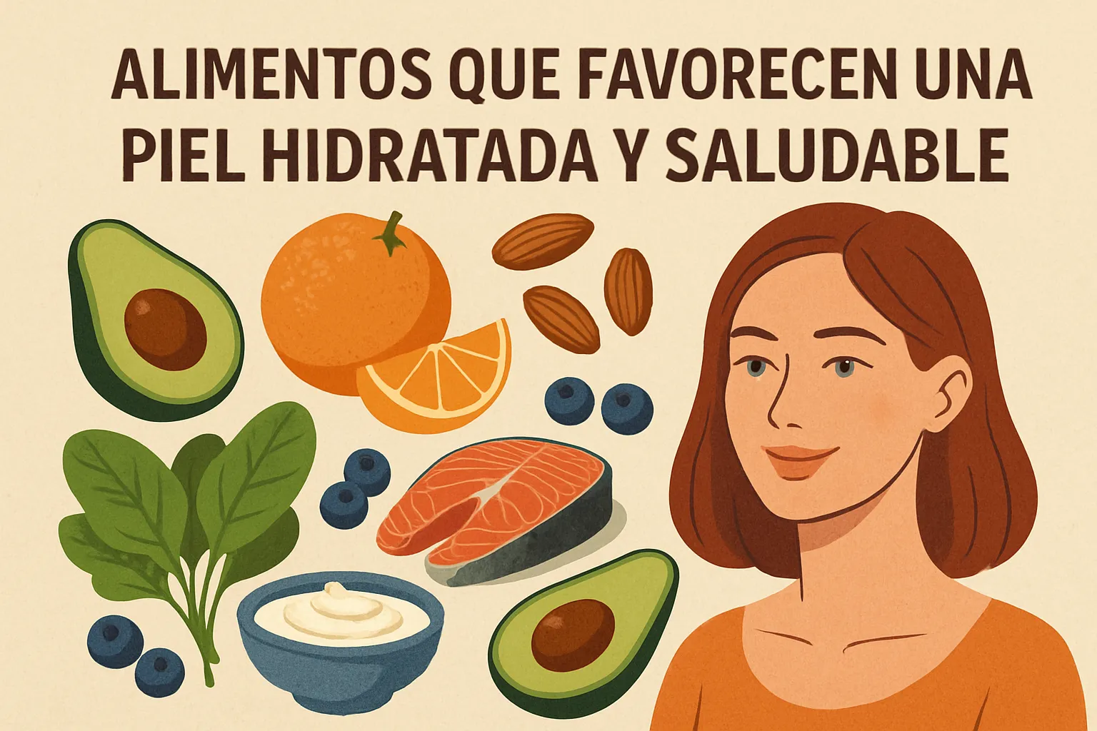 Alimentos que favorecen una piel hidratada y saludable