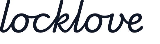 Logo that reads 'locklove' in a flowing cursive script.