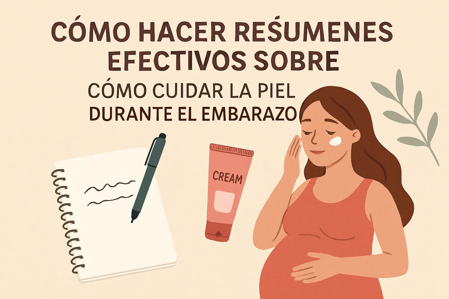 cómo hacer resúmenes efectivos sobre Cómo cuidar la piel durante el embarazo