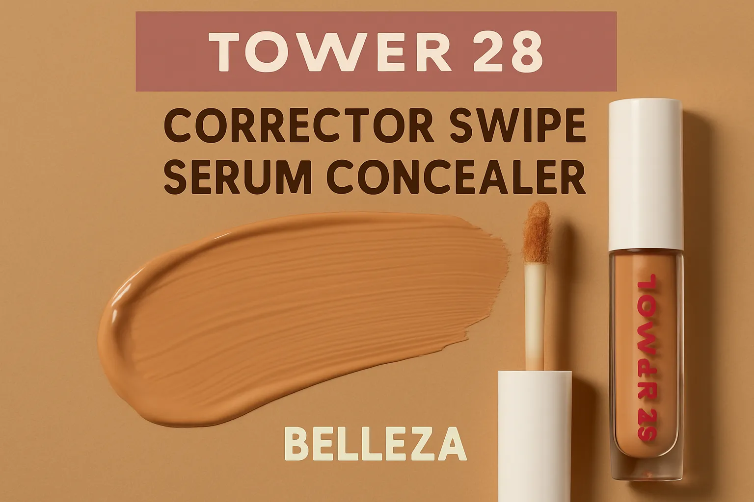 tower 28 corrector swipe serum concealer en color belleza