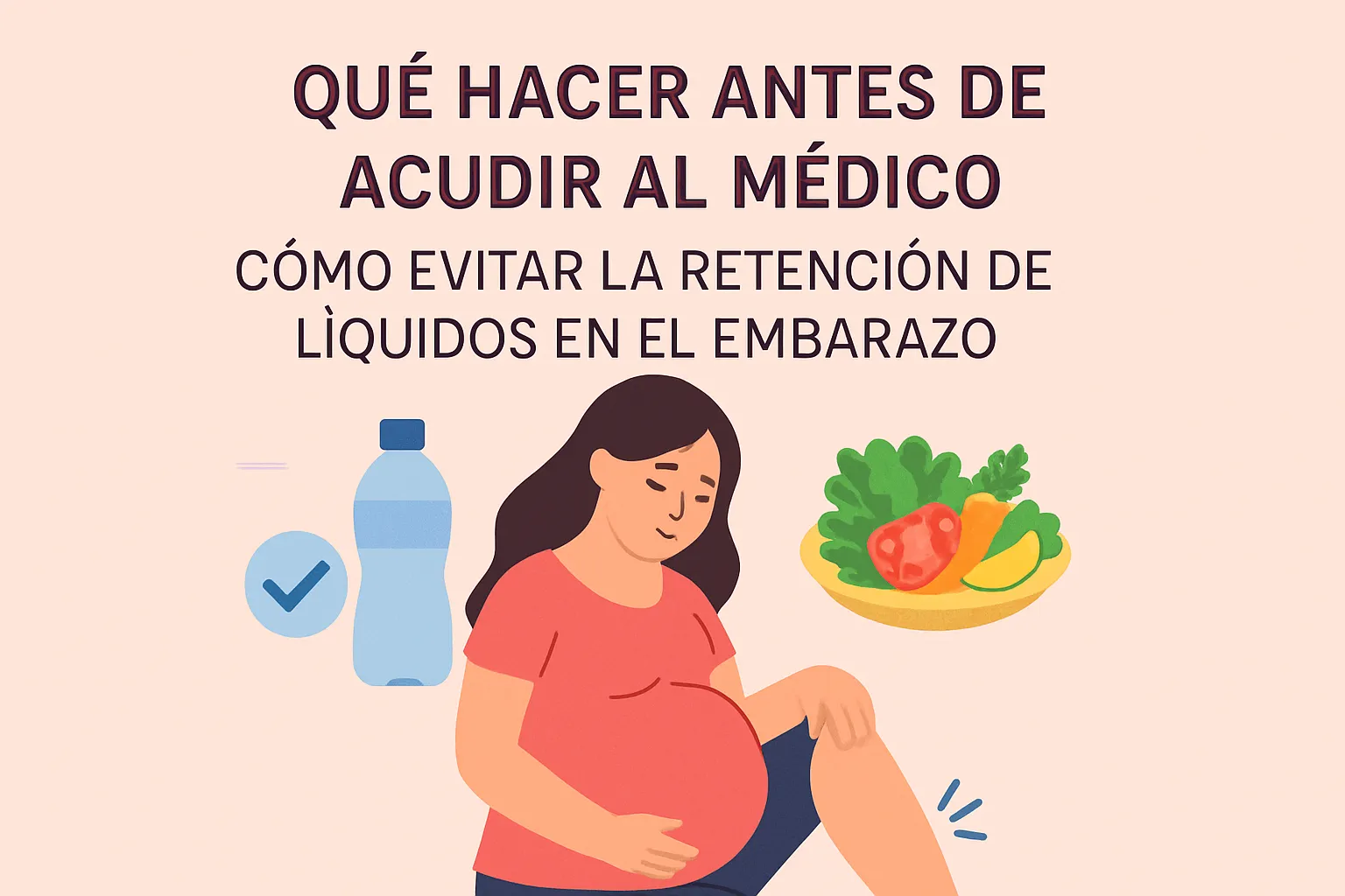 qué hacer antes de acudir al médico Cómo evitar la retención de líquidos en el embarazo