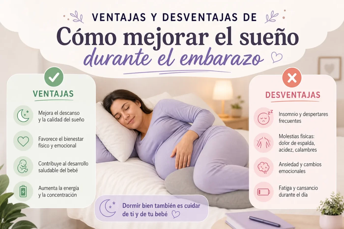 ventajas-y-desventajas-de-Como-mejorar-el-sueno-durante-el-embarazo - Revista DeBelleza.Es ventajas y desventajas de Cómo mejorar el sueño durante el embarazo