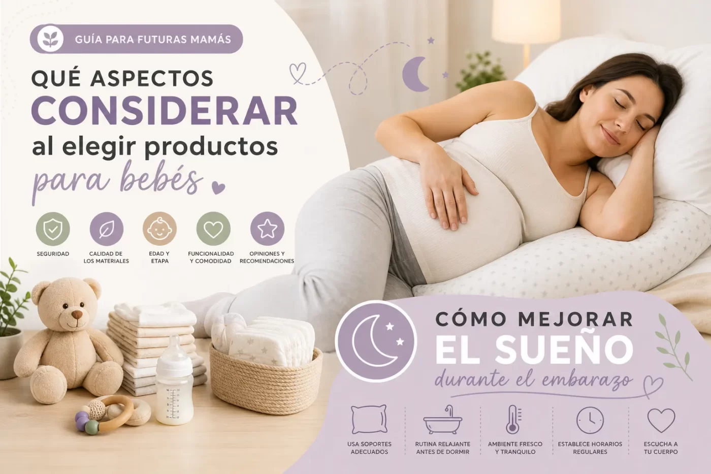que-aspectos-considerar-al-elegir-productos-para-bebes-Como-mejorar-el-sueno-durante-el-embarazo - Revista DeBelleza.Es qué aspectos considerar al elegir productos para bebés Cómo mejorar el sueño durante el embarazo